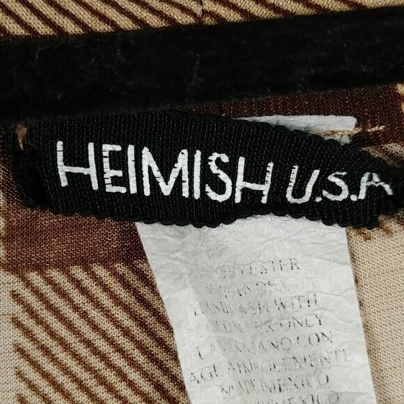 Heimish USA Women's Brown Tartan Waterfall Casual Vest Sweater Plus Size 2XL - Picture 4 of 8